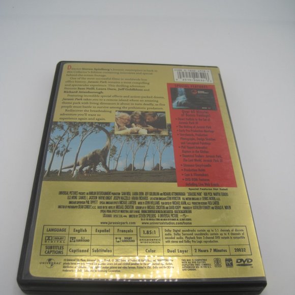 Jurassic Park (Collectors Edition) (DVD) (widescreen) (Universal) (PG-13) (2000) - Picture 2 of 5
